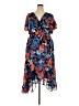 Lane Bryant 100% Polyester Floral Blue Cocktail Dress Size 24 - photo 1