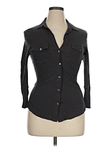 James Perse Long Sleeve Polo (view 1)