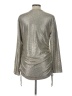 Calvin Klein Metallic Silver Long Sleeve Top Size L - photo 2