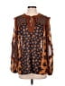 CAbi 100% Polyester Brown Long Sleeve Blouse Size XS - photo 1