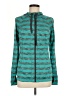 Lukka Stripes Teal Zip Up Hoodie Size M - photo 1