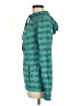 Lukka Stripes Teal Zip Up Hoodie Size M - photo 5