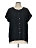 Tiny 100% Polyester Black Short Sleeve Blouse Size L - photo 1