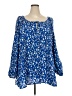 Ellos 100% Rayon Blue 3/4 Sleeve Blouse Size 5X - photo 1