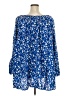 Ellos 100% Rayon Blue 3/4 Sleeve Blouse Size 5X - photo 2