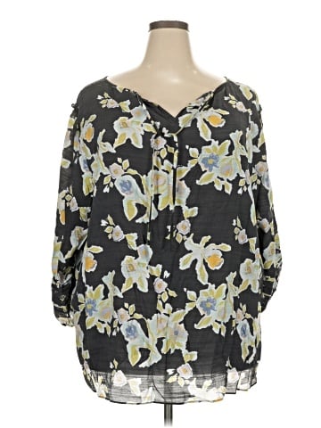 LC Lauren Conrad 3/4 Sleeve Blouse (view 1)
