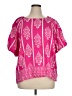 Umgee Pink Short Sleeve Blouse Size XL - photo 1
