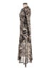 Topshop 100% Polyester Animal Print Brown Casual Dress Size 6 - photo 5