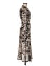 Topshop 100% Polyester Animal Print Brown Casual Dress Size 6 - photo 4