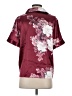 Unbranded Floral Burgundy Short Sleeve Blouse Size XS - photo 2