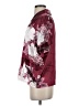 Unbranded Floral Burgundy Short Sleeve Blouse Size XS - photo 5