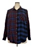 Torrid Plaid Blue Long Sleeve Button-Down Shirt Size 2X Plus (2) - photo 1