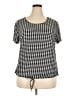 Urban Rose Black Short Sleeve Top Size 2X - photo 1