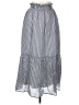 Gianni Bini Stripes Gray Casual Skirt Size L - photo 1