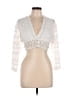 Just BEE Queen 100% Cotton White 3/4 Sleeve Top Size L - photo 1