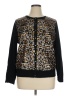 JM Collection Animal Print Black Cardigan Size 1X - photo 1