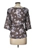 West Kei 100% Polyester Gray 3/4 Sleeve Blouse Size L - photo 2