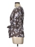 West Kei 100% Polyester Gray 3/4 Sleeve Blouse Size L - photo 5