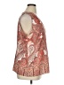 Skye's The Limit 100% Polyester Paisley Red Sleeveless Blouse Size XL - photo 4