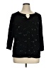 JM Collection Black 3/4 Sleeve Top Size 1X - photo 1