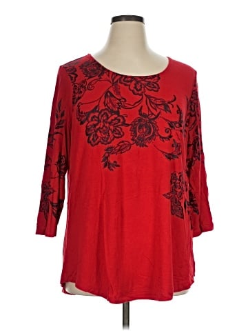 JM Collection 3/4 Sleeve Blouse (view 1)