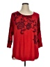 JM Collection Red 3/4 Sleeve Blouse Size 1X - photo 1