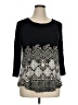 JM Collection Black 3/4 Sleeve Top Size XL - photo 1