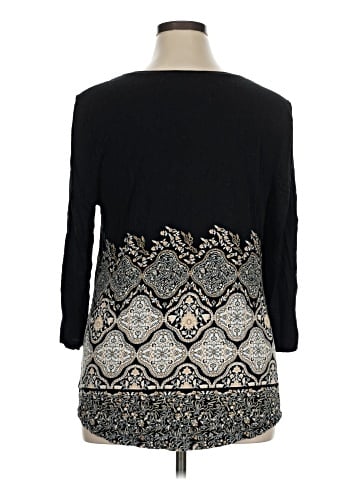 JM Collection 3/4 Sleeve Top (view 2)