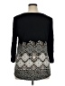 JM Collection Black 3/4 Sleeve Top Size XL - photo 2