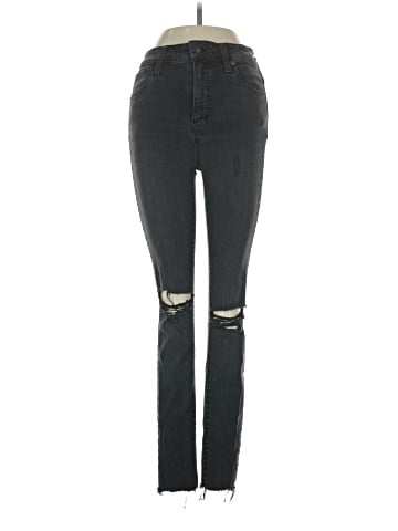 Madewell Curvy High-Rise Skinny Jeans in Black Sea (view 1)