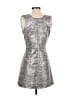 French Connection Tweed Silver Gold Cocktail Dress Size 0 - photo 2