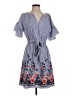 Julia Jordan Print Blue Casual Dress Size 4 - photo 1