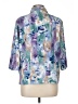 Assorted Brands 100% Polyester Print Purple 3/4 Sleeve Blouse Size 12 Petite - photo 2