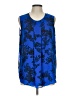 Vince Camuto 100% Polyester Blue Sleeveless Blouse Size L - photo 1