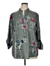 floryday Floral Gray 3/4 Sleeve Blouse Size XL - photo 1