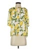 J by Joie 100% Polyester Yellow Short Sleeve Blouse Size XS - photo 1