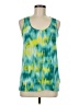 Kenneth Cole New York 100% Polyester Tie-dye Teal Sleeveless Blouse Size M - photo 1
