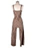Caution to the Wind Stripes Brown Jumpsuit Size S - photo 2