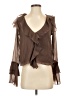 American Eagle Outfitters 100% Polyester Brown 3/4 Sleeve Blouse Size S - photo 1