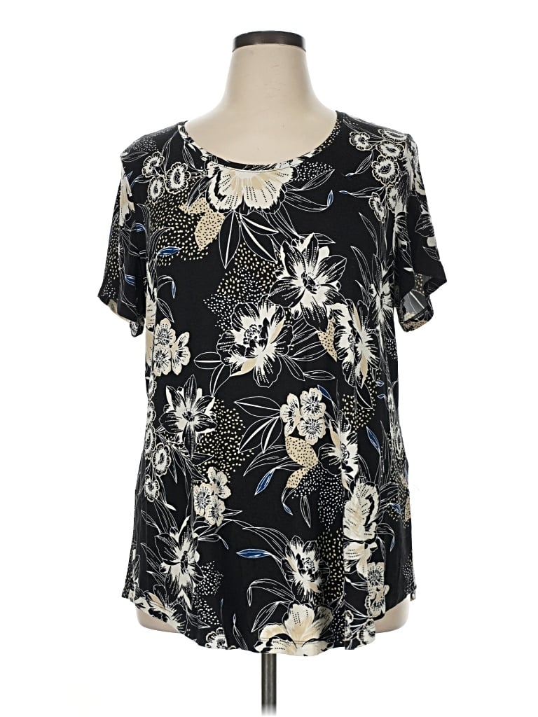 Pre-owned Jm Collection Short Sleeve T-shirt In Black