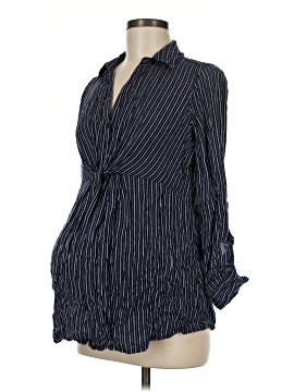 Led Luxe Essentials Denim Long Sleeve Blouse