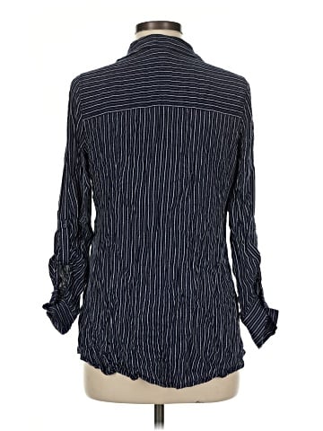 LED Luxe Essentials Denim Long Sleeve Blouse (view 2)