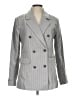 Just Fab Stripes Gray Blazer Size L - photo 1