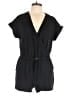 Gap Solid Black Romper Size Lg Petite - photo 1