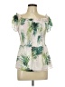 Vince Camuto 100% Polyester Green Short Sleeve Blouse Size L - photo 1