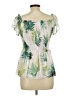 Vince Camuto 100% Polyester Green Short Sleeve Blouse Size L - photo 2