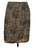 Casual Corner 100% Silk Animal Print Brown Silk Skirt Size 6 - photo 1