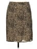 Casual Corner 100% Silk Animal Print Brown Silk Skirt Size 6 - photo 2