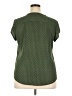Monday Fun 100% Polyester Polka Dots Green Short Sleeve Blouse Size XXL - photo 2