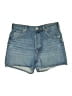 H&M 100% Cotton Blue Denim Shorts Size 10 - photo 1